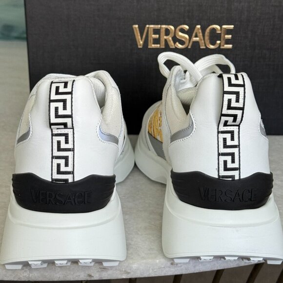 VERSACE 1011942 Barocco White Leather Sneakers, Size 44‎ main image 15